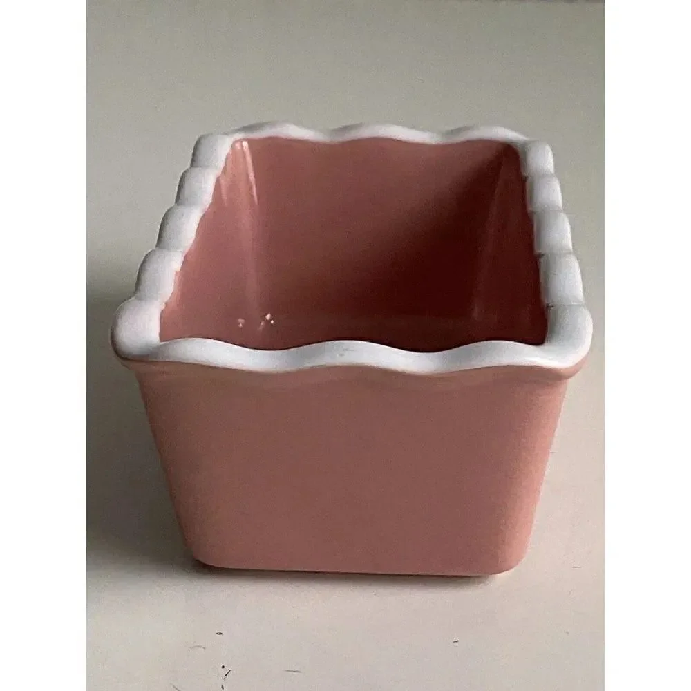 Disney Minnie Mouse Happy‎ Spring Mini Loaf Bread Baking Pan Dish Ceramic New
